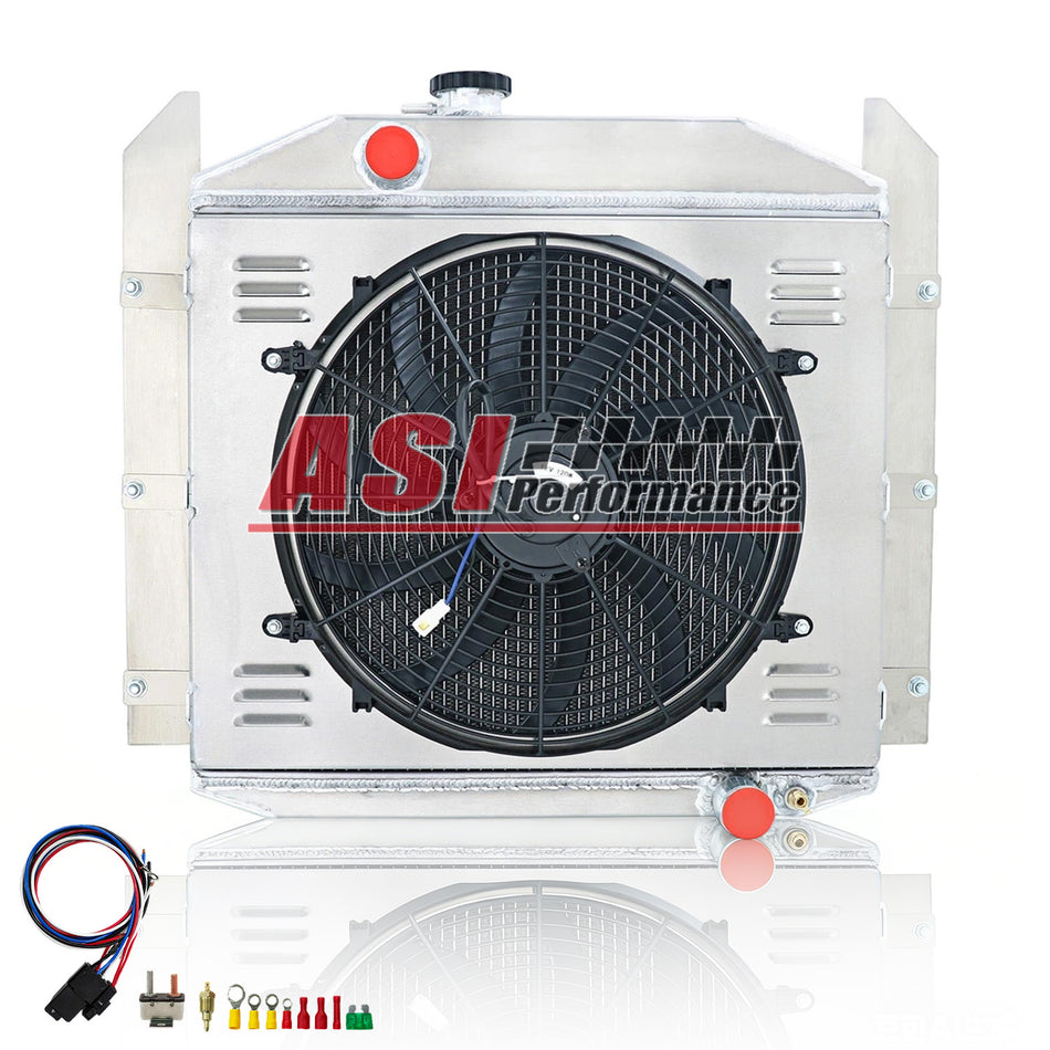 ASI Performance 4 Row Radiator Shroud Fan For Studebaker 2R11 2R10 2R15 TRUCK 2.8 4.0 1949-1952