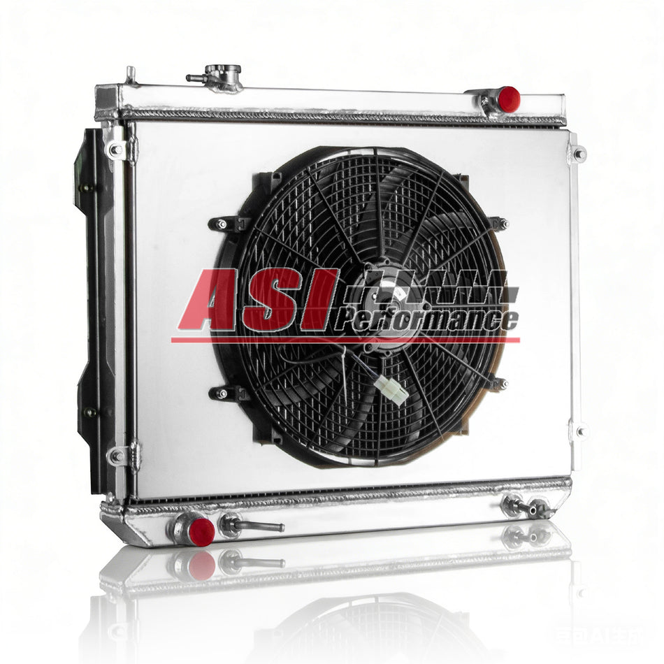 ASI Performance 3 ROW Radiator+Shroud Fan Fit 1995-2004 Toyota Tacoma 2.4L 2.7L L4 3.4L V6