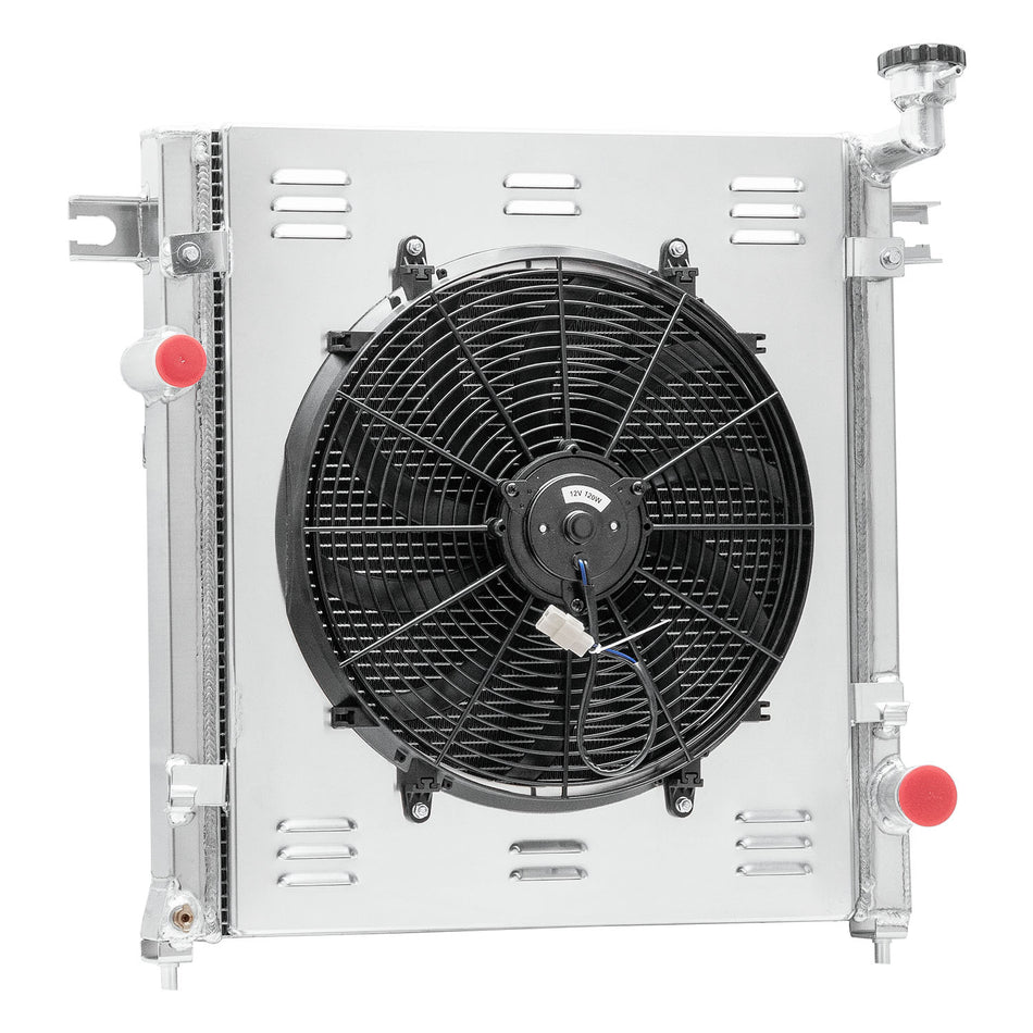 ASI Performance 3 Row Radiator with Shroud Fan Relay For 2008-2013 Jeep Liberty Limited Utility 3.7L V6 MT