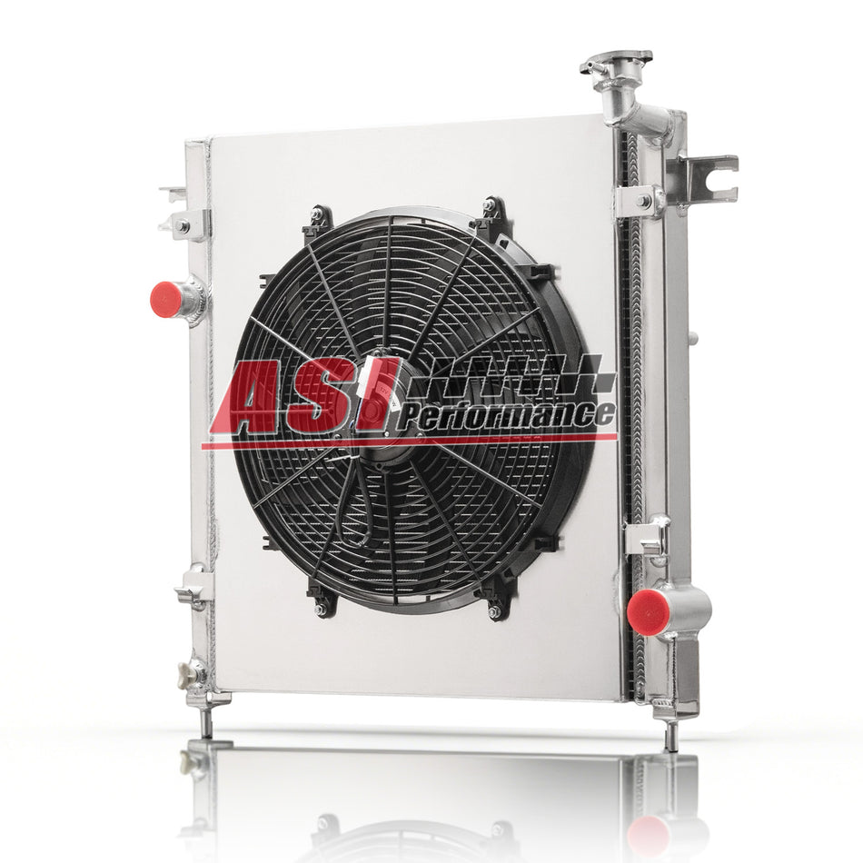 ASI Performance Aluminum 3 Row Radiator Shroud Fan For 2008-2013 2009 Jeep Liberty 3.7L V6 GAS