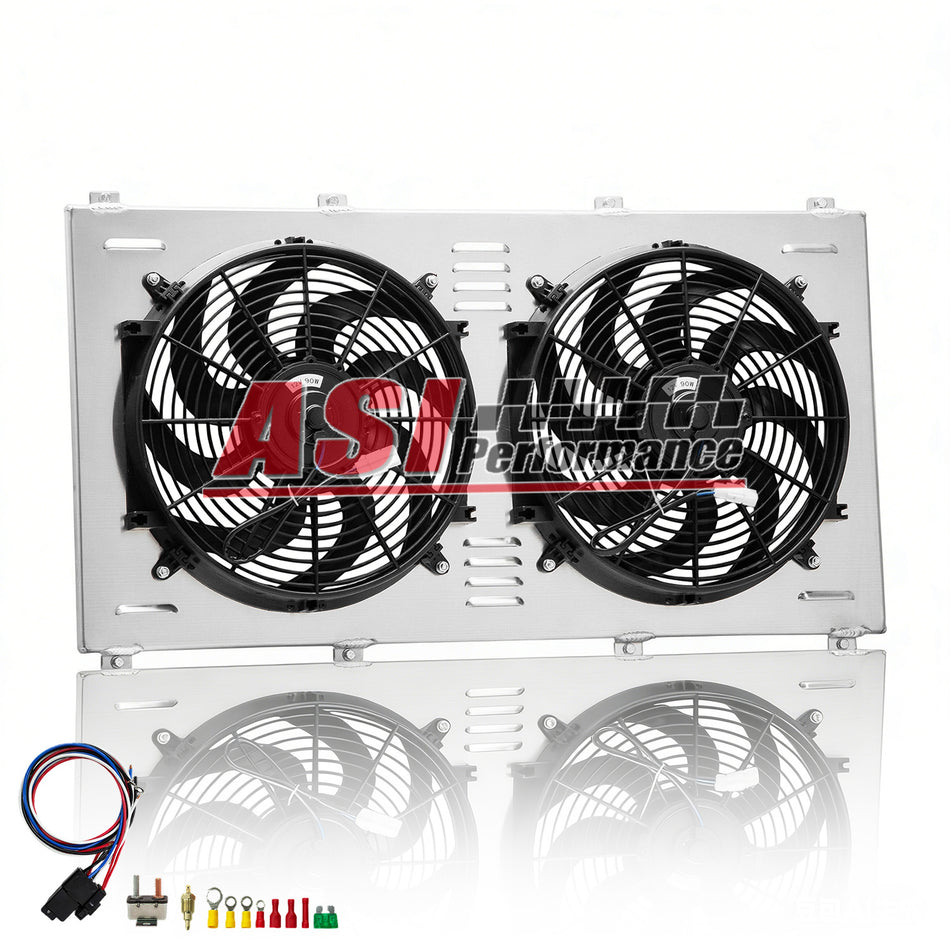 ASI Performance Aluiminum Shroud Fan For 2004-16 Chevy Express GMC Savana 2500 4500 Base 6.0L 4.8L