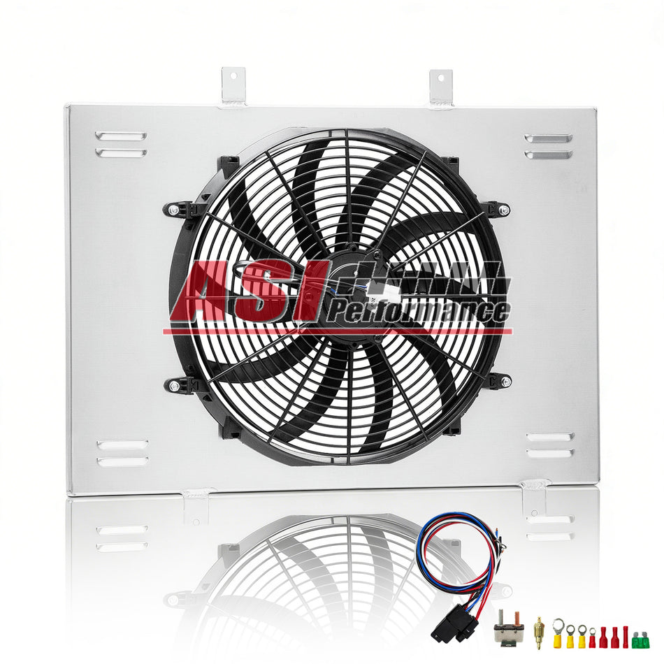 ASI Performance Shroud Electric Fan for 1999-03 Dodge Ram 1500 2500 Van Truck 84-94 B150 B250