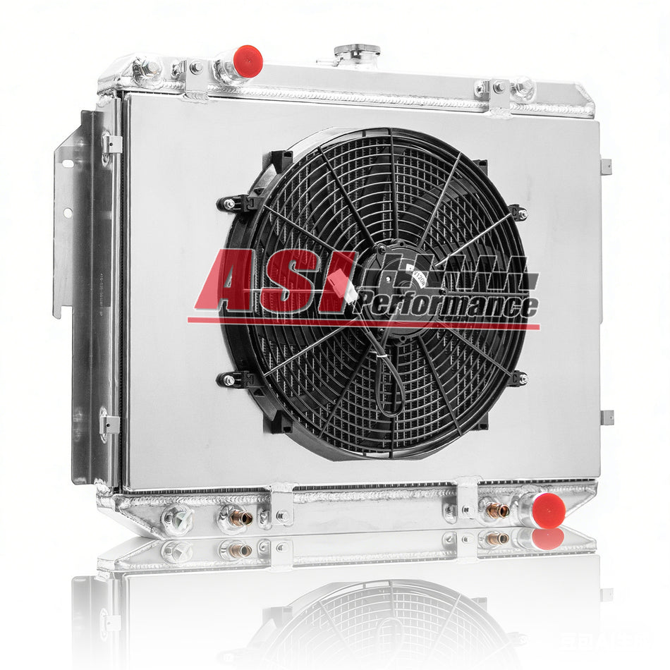 ASI Performance 3 Rows Radiator&Shroud Fan For 1984-2003 Dodge B1500 RAM 1500 2500 VAN 3.9L,5.9L