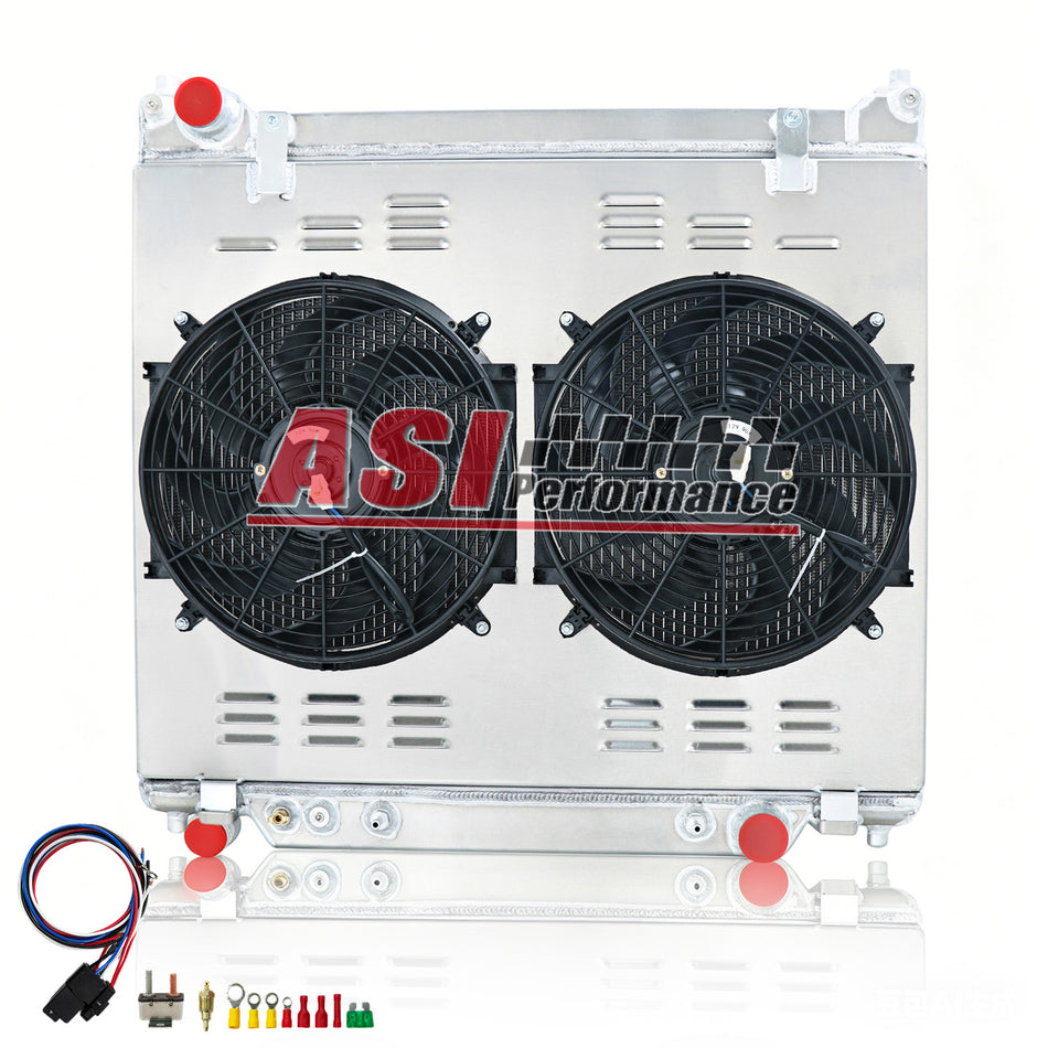 ASI Performance ASI 3 Row Radiator Shroud Fan Fit Ford F250 F350 F59 Powerstroke 7.3L 1995-1997