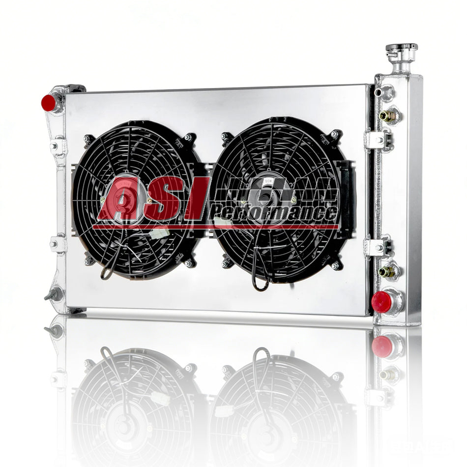 ASI Performance 4 Row Radiator Shroud Fan For 88-97 Chevy GMC C/K 1500 2500 3500 R3500 4.3L 5.7