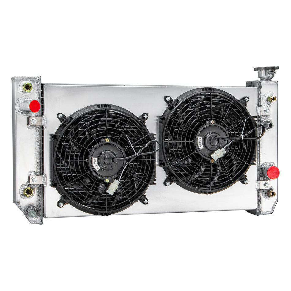 4Row Radiator+Shroud Fan Fit 1988-94 Chevy S10 Blazer GMC S15 4.3L w/Oil Cooler