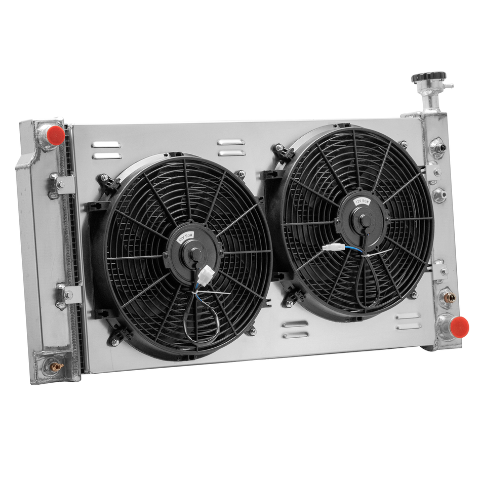ASI Performance 3 Rows Radiator+Shroud Fan For 2003-2005 Chevy Express 1500 2500 GMC Savana 4.3L
