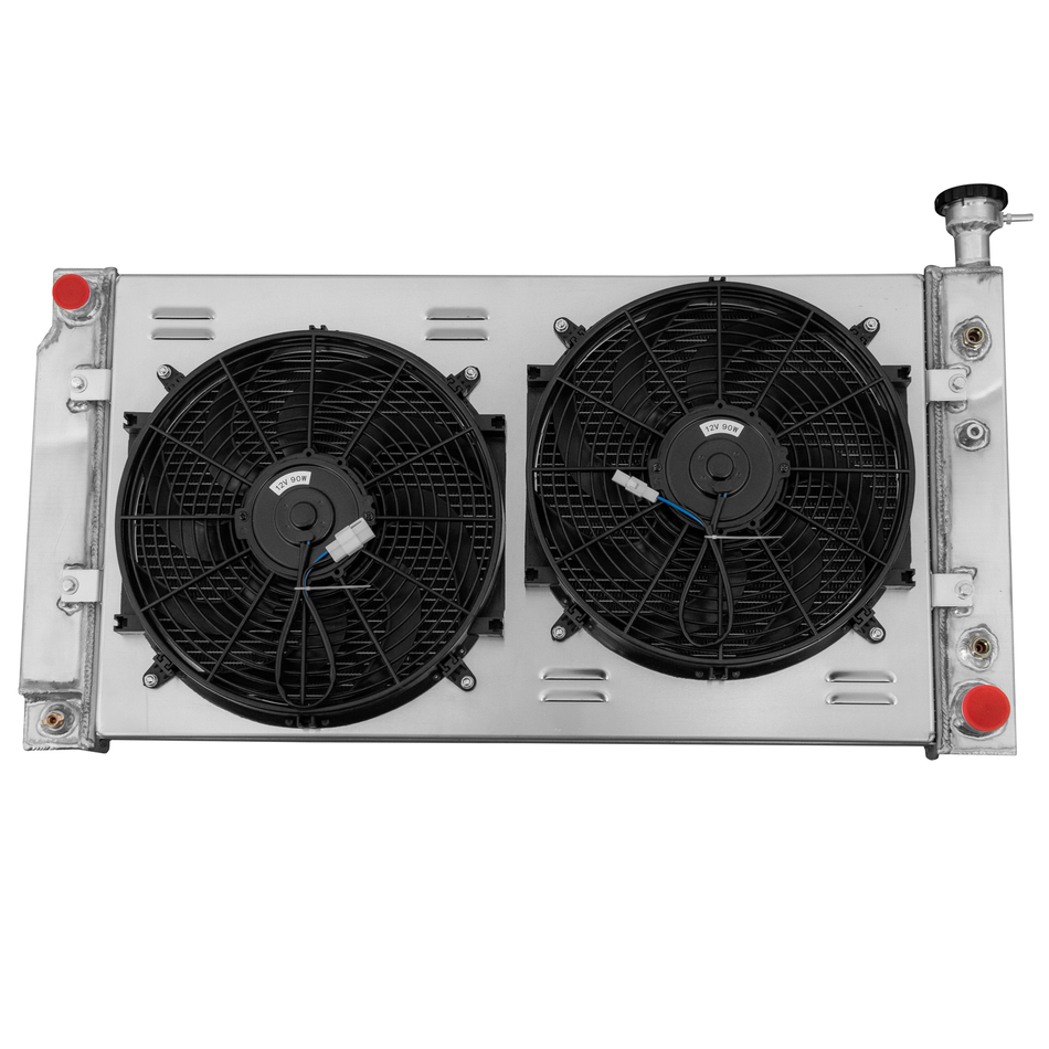 ASI Performance 3 Rows Radiator+Shroud Fan For 2003-2005 Chevy Express 1500 2500 GMC Savana 4.3L
