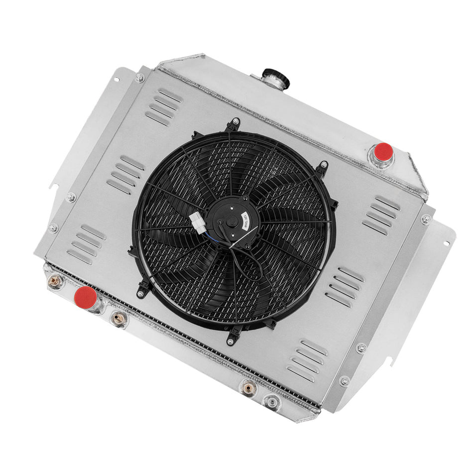 ASI Performance 3 Rows Radiator+Shroud Fan For 1979~1991 87 Ford E100/150/250/350 Econoline 5.0L