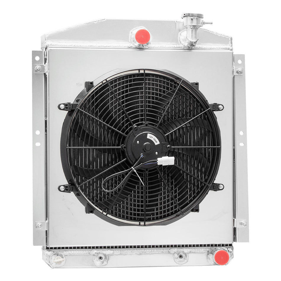 ASI Performance 4 Rows Radiator+Shroud Fan For 1948-1954 52 Chevrolet GMC Truck 3100 3600 L6 US