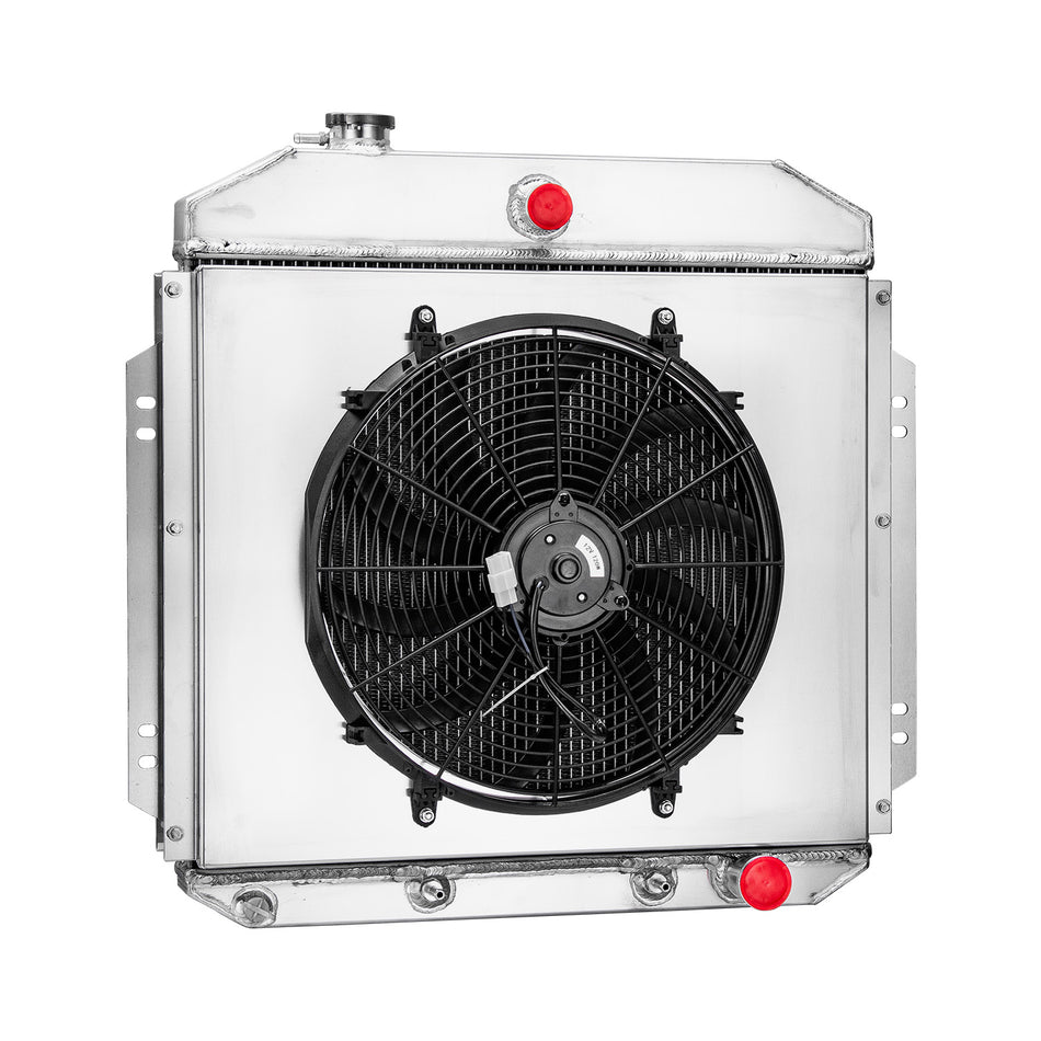 ASI Performance 3-Row Radiator Shroud Fan For 1957-1960 Ford F-100 Chevy Configuration V8 AT