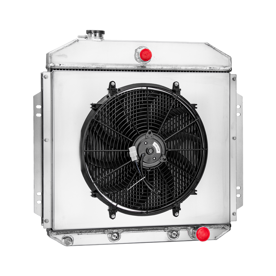 ASI Performance 3-Row Radiator Shroud Fan For 1957-1960 Ford F-100 Chevy Configuration V8 AT