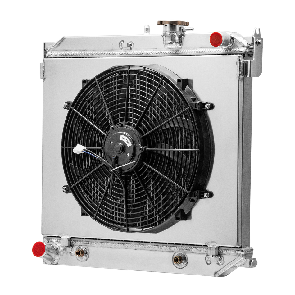 ASI Performance 2 Rows Radiator Shroud Fan For 2004-2012 Chevy Colorado GMC Canyon 2.8 2.9L 3.7L