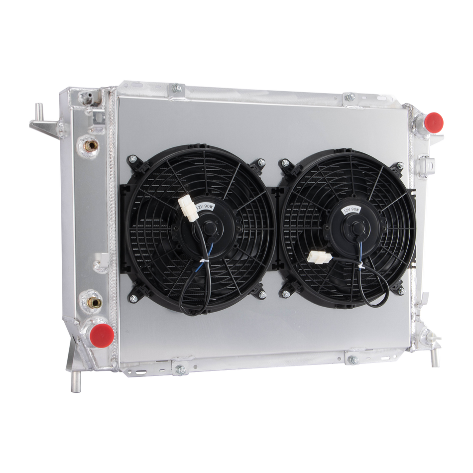 ASI Performance 3 Row Radiator+Shroud+Fan Fits 1993-98 Ford Thunderbird Lincoln Mark VIII 4.6L.