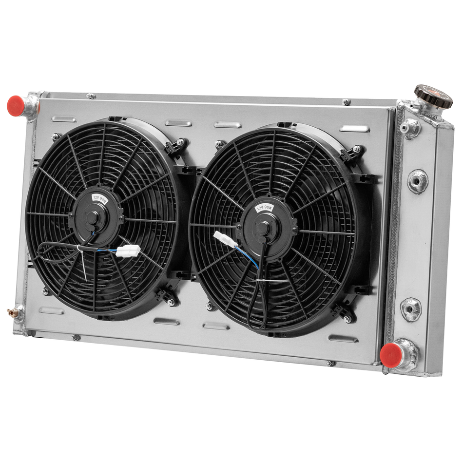 ASI Performance 4Row Radiator Shroud Fan Fit 77-92 Cadillac DeVille Fleetwoo/Bonneville US