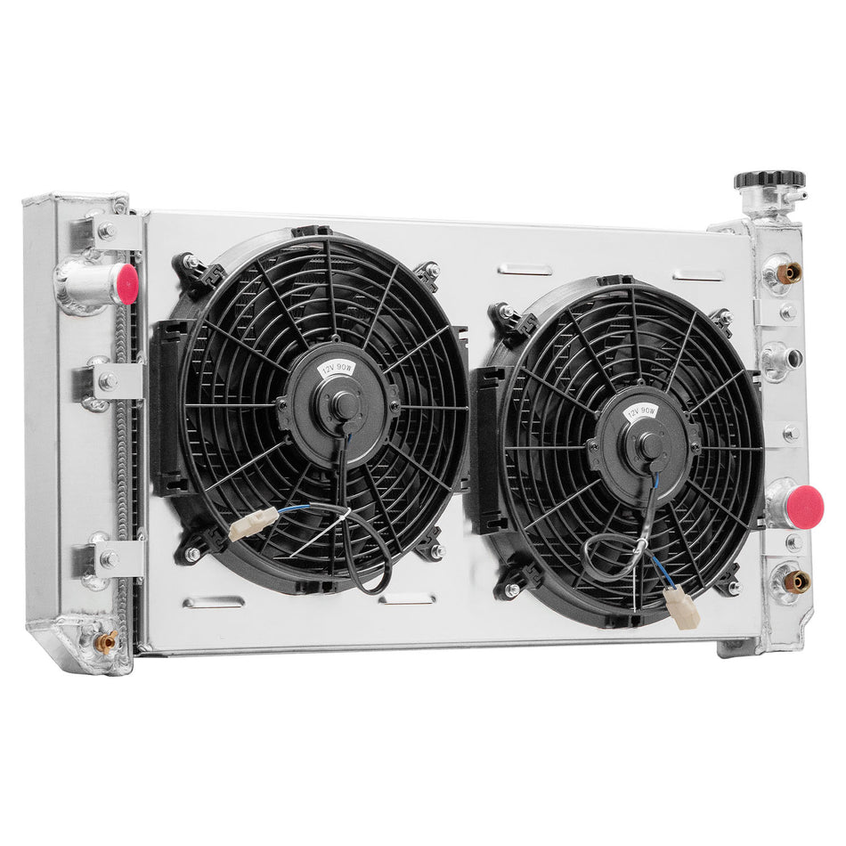ASI Performance 3-Row Radiator+Shroud Fan For 1988-94 Chevy S10 Blazer/GMC S15 Jimmy 4.3L AT