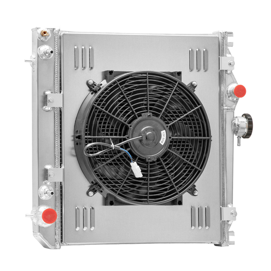 ASI Performance For 1987-1999 Dodge Dakota 2.2L 2.5L 3.9L 2-Row Aluminum Radiator Shroud Fan