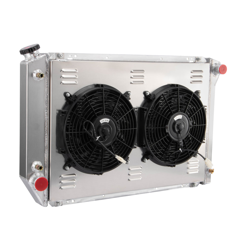 ASI Performance Aluminum 4-Row Radiator Shroud Fan For Ford F150 F250 F350 5.8L/7.5L 1980-1984