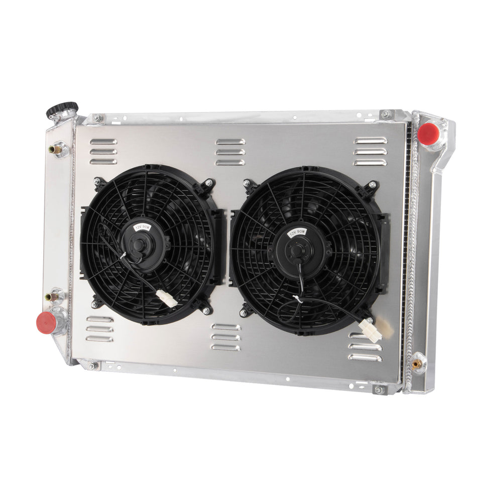 ASI Performance Aluminum 4-Row Radiator Shroud Fan For Ford F150 F250 F350 5.8L/7.5L 1980-1984