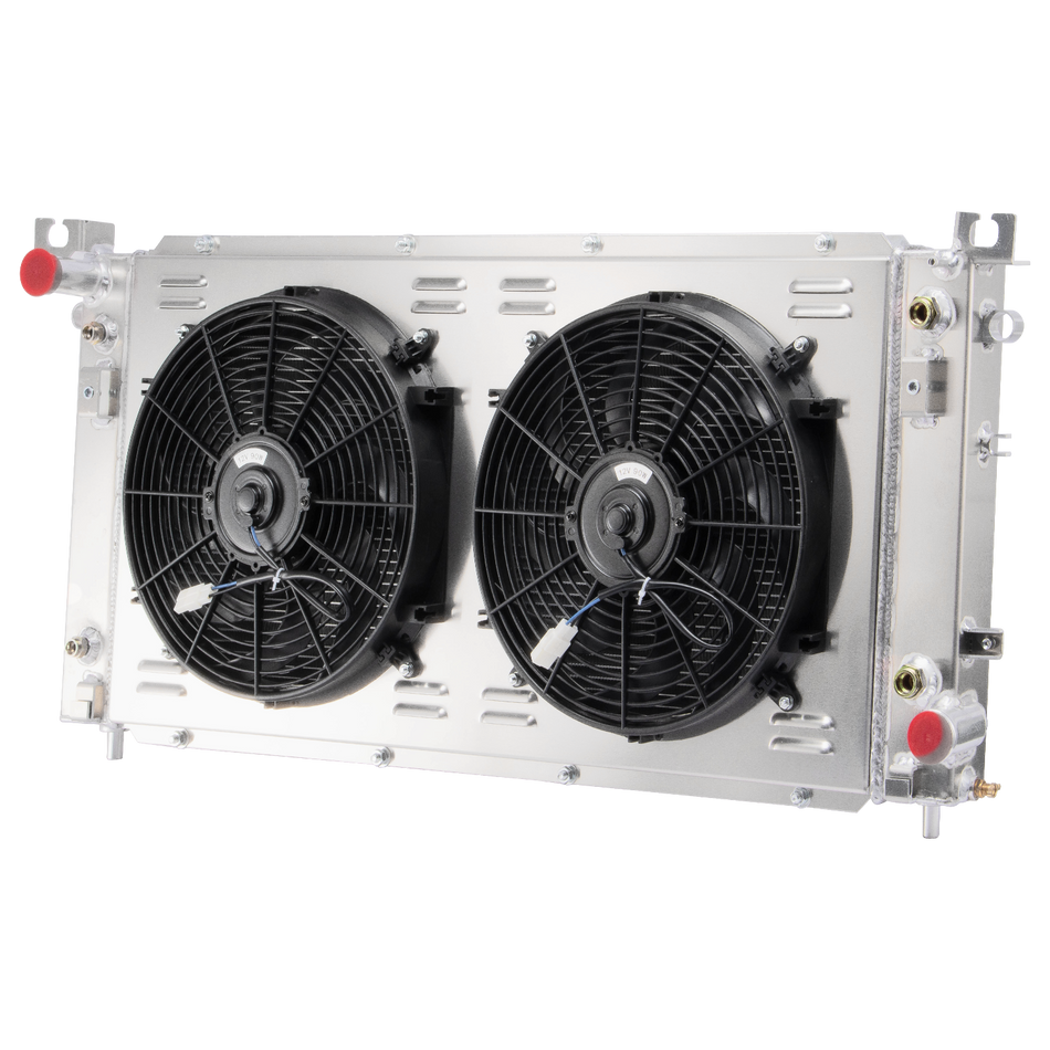 ASI Performance 3 Row Radiator+Shroud Fan For 2014-2020 17 Chevy Silverado 1500 GMC Sierra Yukon