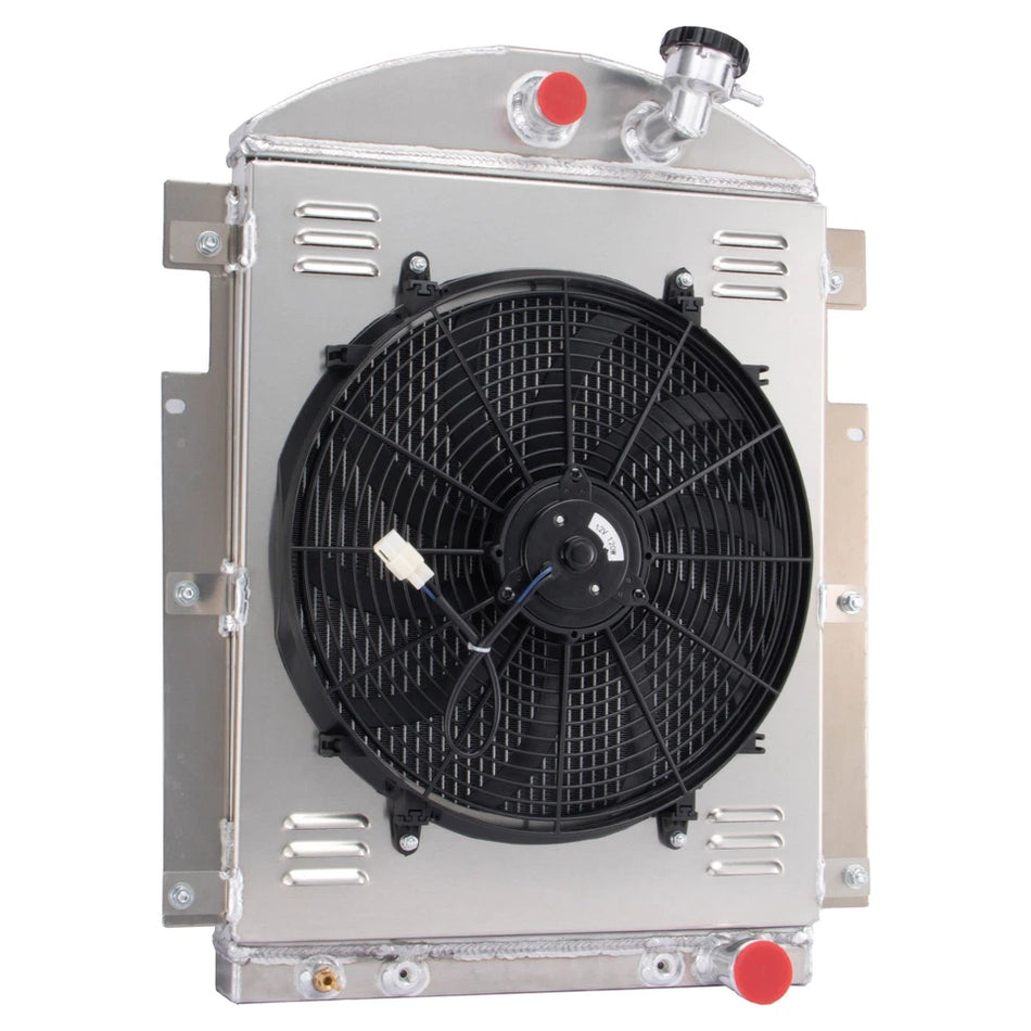 ASI Performance 4 Row Aluminum Radiator Shroud Fan For 1937-1938 Chevrolet Truck V8 3.5L