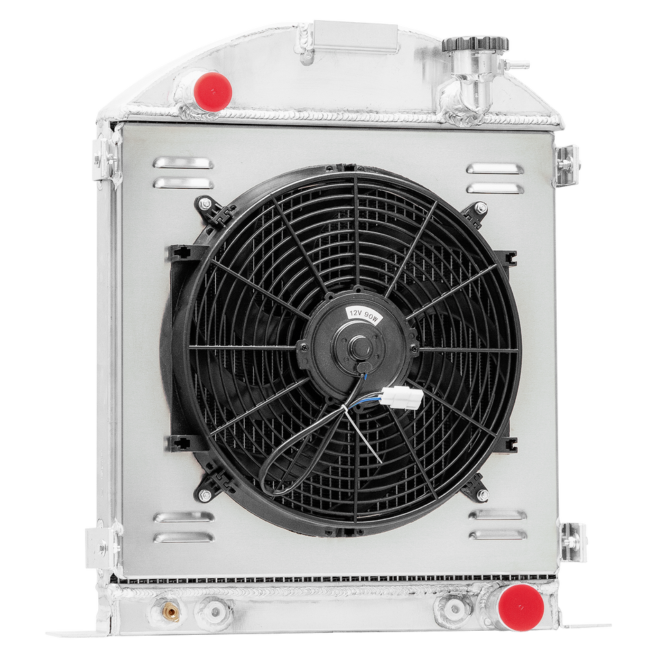ASI Performance 3-Row Aluminum Radiator Shroud Fan For 1928-1929 Ford Model A Chevy Engine NEW