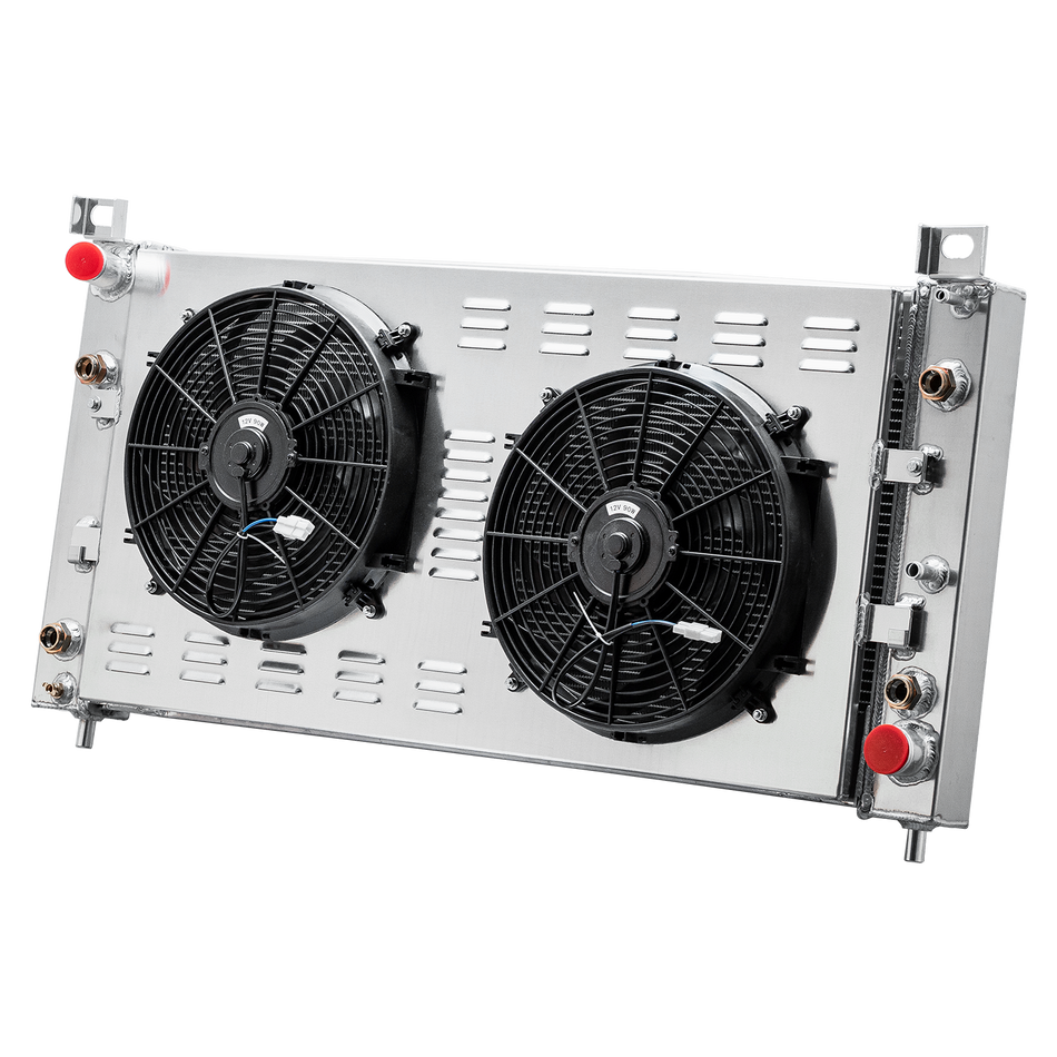 ASI Performance 2 Row Radiator Shroud Fan For 01-02 Chevy Silverado 2500HD 3500 GMC Sierra 8.1L