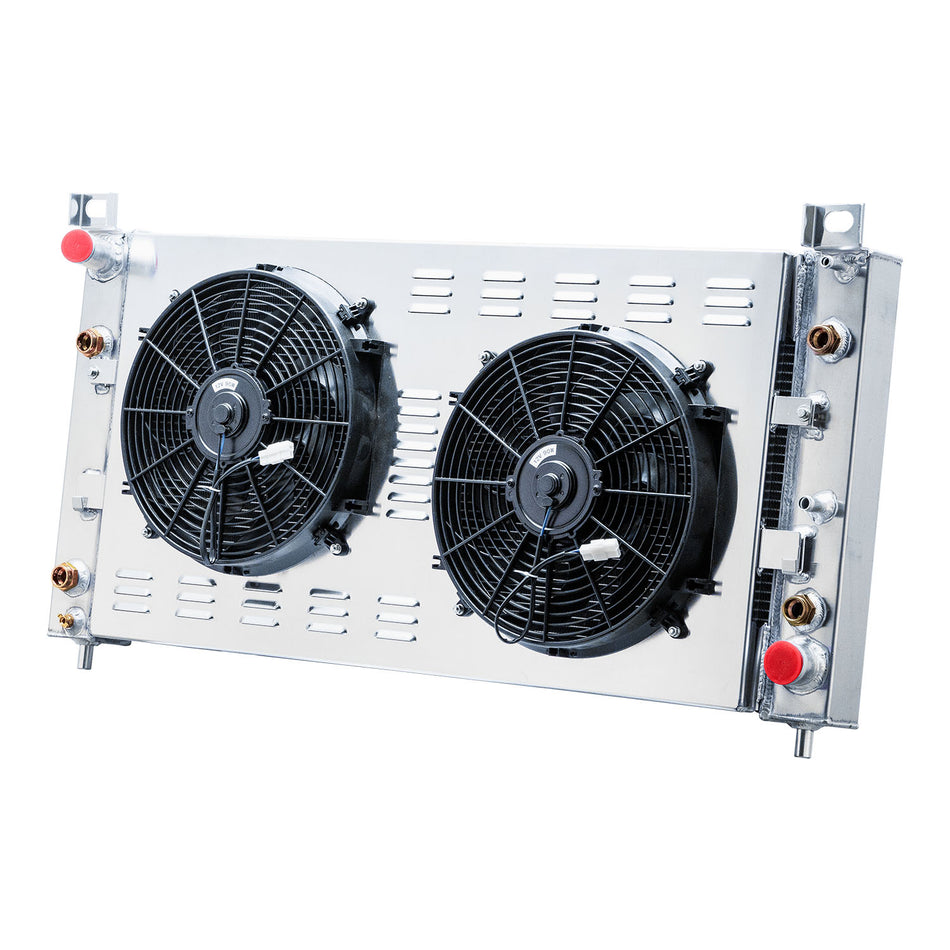 ASI Performance 3 Row Aluminum Radiator Shroud Fan Fit 2001-2002 Chevy GMC Sierra 2500 3500 PRO;