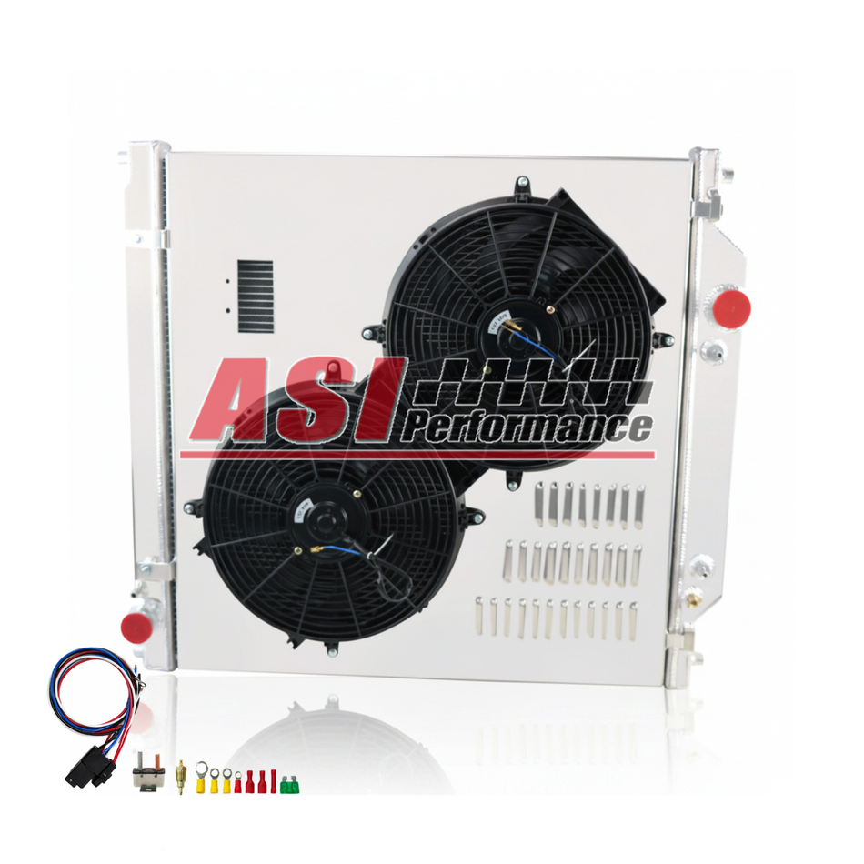 ASI Performance Radiator+Shroud Fan For 2003~2007 2004 Ford F250 F350 F-450 POWERSTROKE 6.0L
