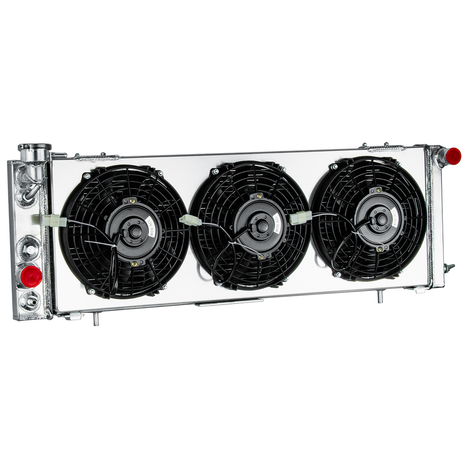 ASI Performance Aluminum Radiator with Shroud Fan For 1984-2001 Jeep Comanche Cherokee XJ 2.5 4.0 13" H x 36" W