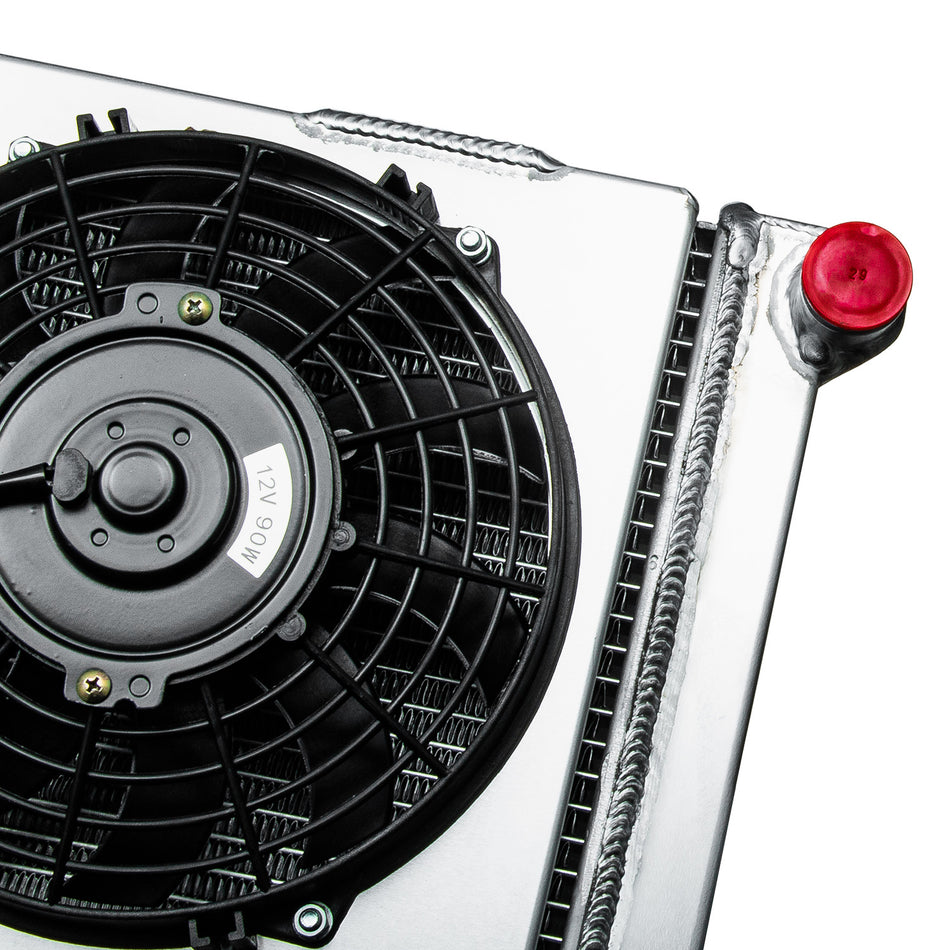 ASI Performance Aluminum Radiator with Shroud Fan For 1984-2001 Jeep Comanche Cherokee XJ 2.5 4.0 13" H x 36" W