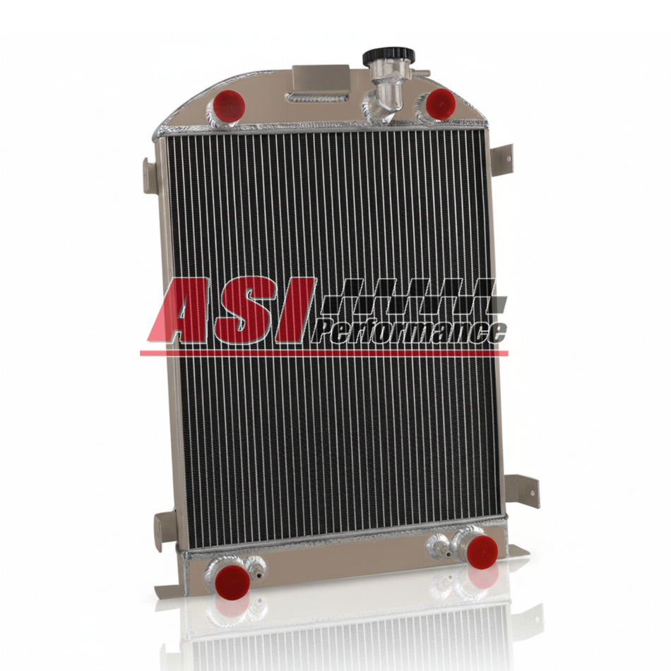 ASI Performance 3-Row Radiator Fit 1932~40 Ford Flathead Flat Head V8 Engine 22''x17 1/4''Core