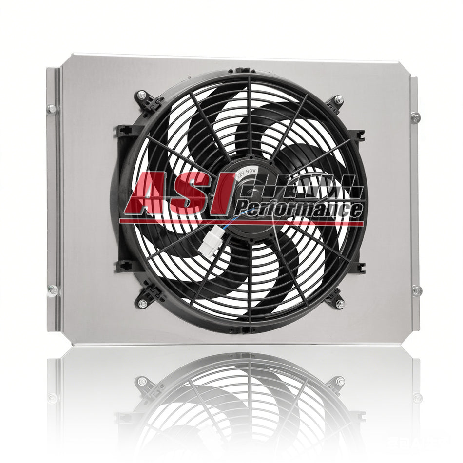 ASI Performance Aluminum Shroud Electirc Fan For 1955 1956 1957 Chevy Bel Air Nomad 4.3L 4.6L V8