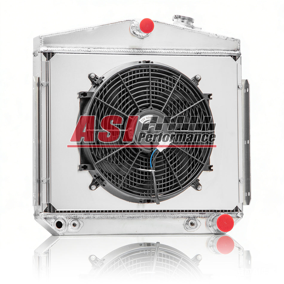 ASI Performance 4 Row Radiator Shroud Fan Relay For 1955-1957 Chevy Bel-Air Nomad 4.3L 4.6L V8