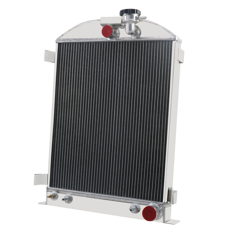 ASI Performance 3-Rows Aluminum Radiator For 1932 Ford Model Grille Shells HI-BOY Chevy Engine