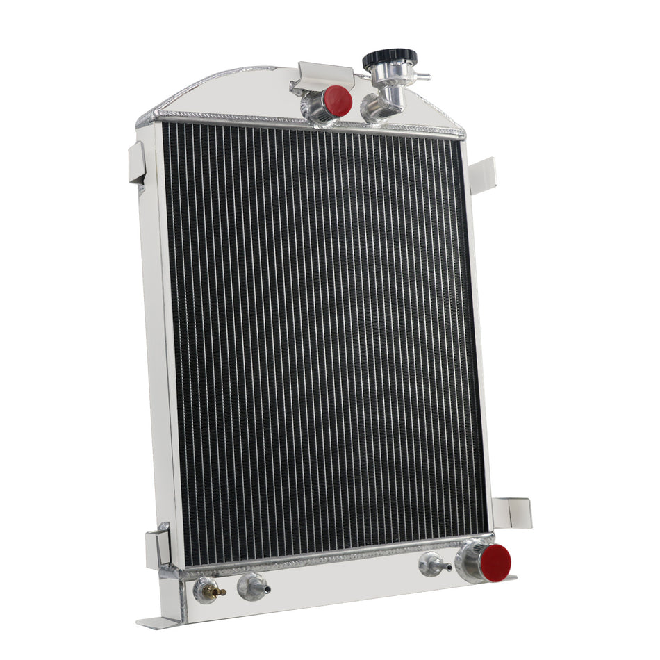 ASI Performance 3-Rows Aluminum Radiator For 1932 Ford Model Grille Shells HI-BOY Chevy Engine