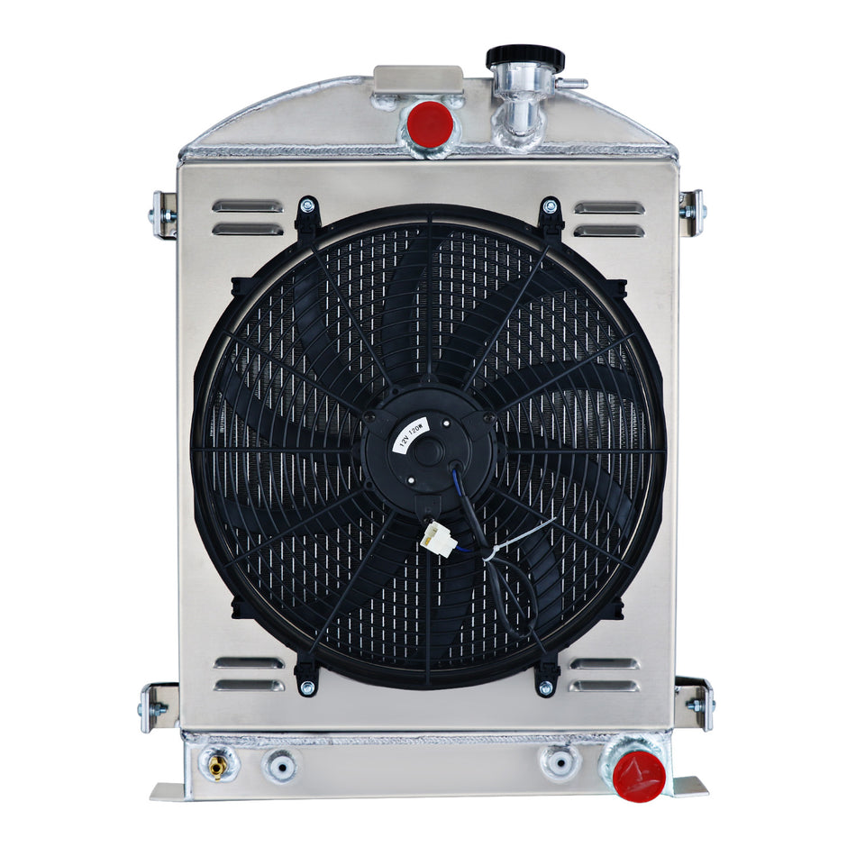 ASI Performance 3Row Radiator Shroud Fan For 1932 Ford Model HI-BOY Grille Shells Chevy Engine