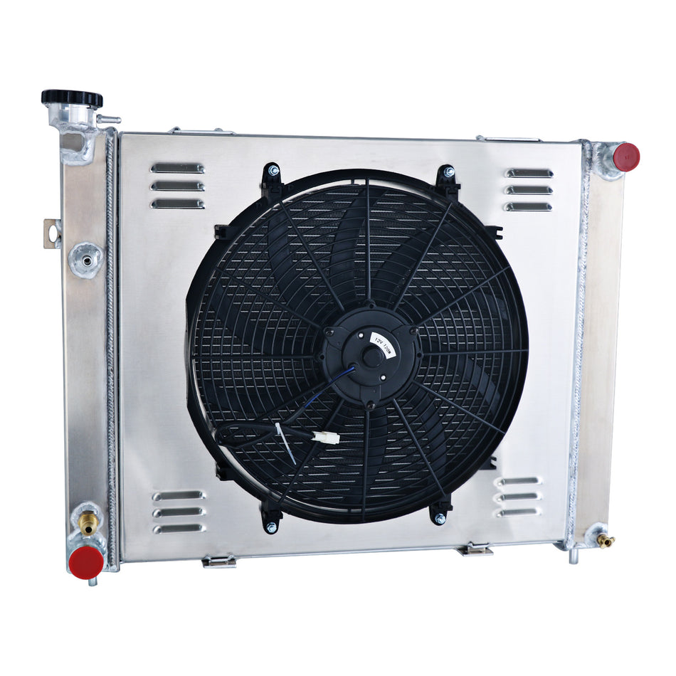 ASI Performance 3 Row Aluminum Radiator+Shroud Fan+Relay For 1993-97 Jeep Grand Cherokee 4.0L AT