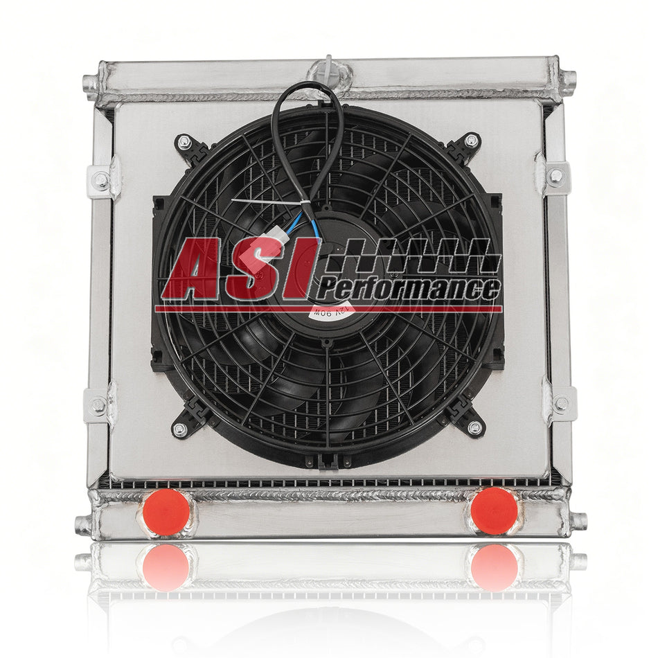 ASI Performance 4-Row Aluminum Radiator Shroud Fan For Dragster Roadster Style Radiator
