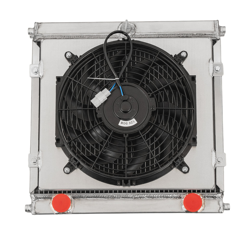 ASI Performance 4-Row Aluminum Radiator Shroud Fan For Dragster Roadster Style Radiator