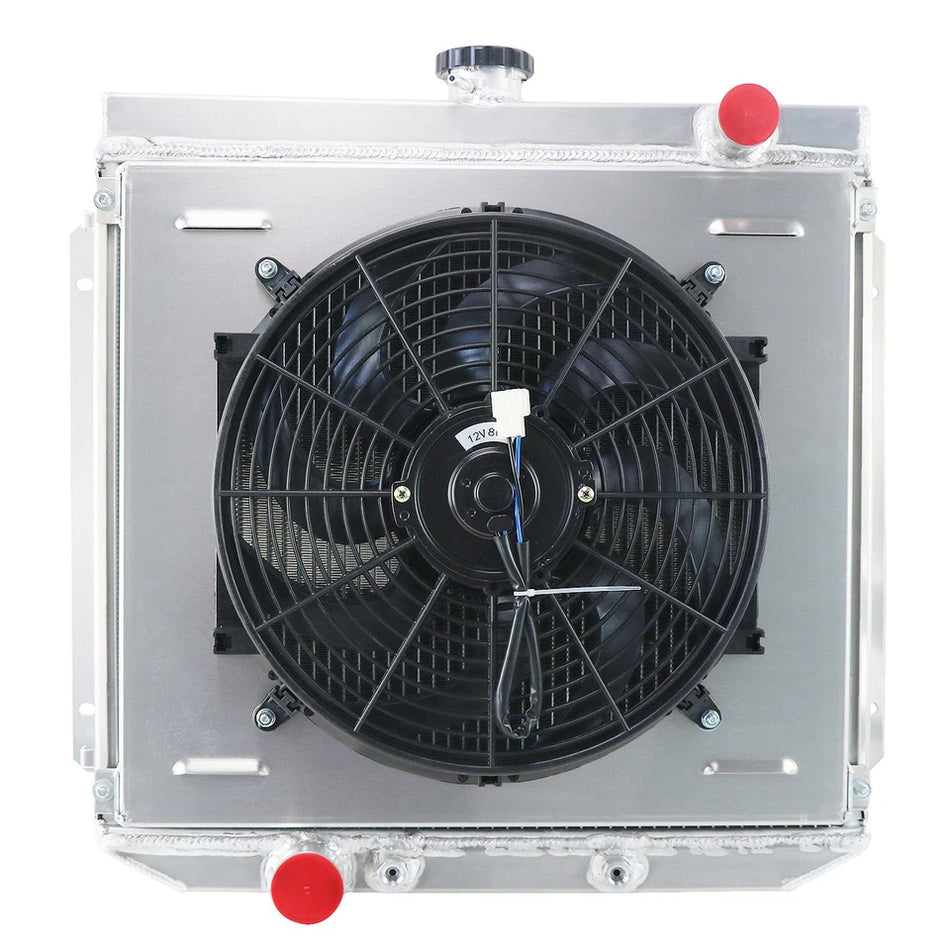 ASI Performance 3 Row Aluminum Radiator+Shroud Fan For 1969-1972 70 Ford Falcon Cleveland XY XW