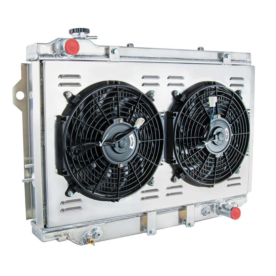 ASI Performance 4 ROW Radiator+Shroud +Fan For Landcruiser 80 Series HZJ80 HDJ80 4.2L Diesel 90-98