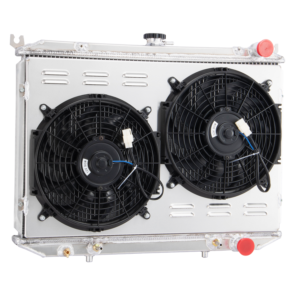 ASI Performance 3 Rows Radiator Shroud+Fan Fits Nissan 86-94 D21 87-95 Pathfinder 95-97 Pickup