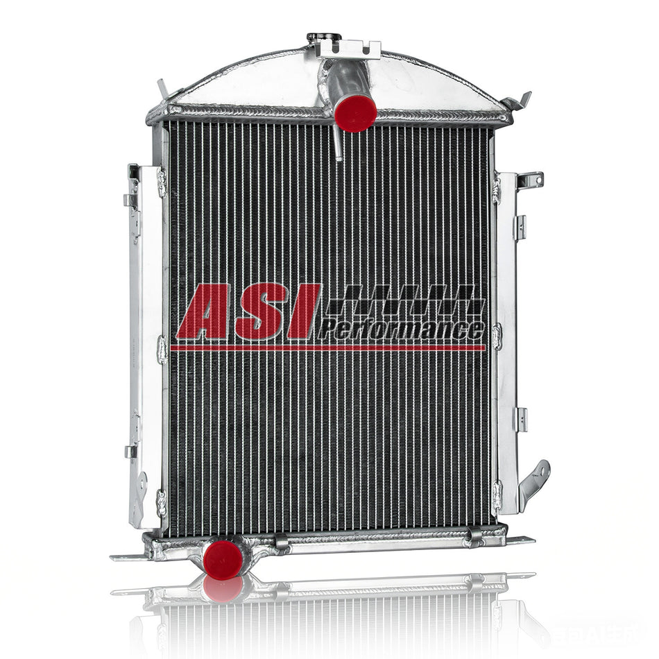 ASI Performance Aluminum 4 Row Radiator For 1928 1929 Ford Model A Heavy Duty 3.3L L4 Gas Engine