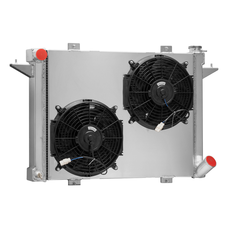 ASI Performance 4 Row Radiator+Shroud Fan For 1991~1993 Dodge D250 W250,D350, W350 5.9 Cummins