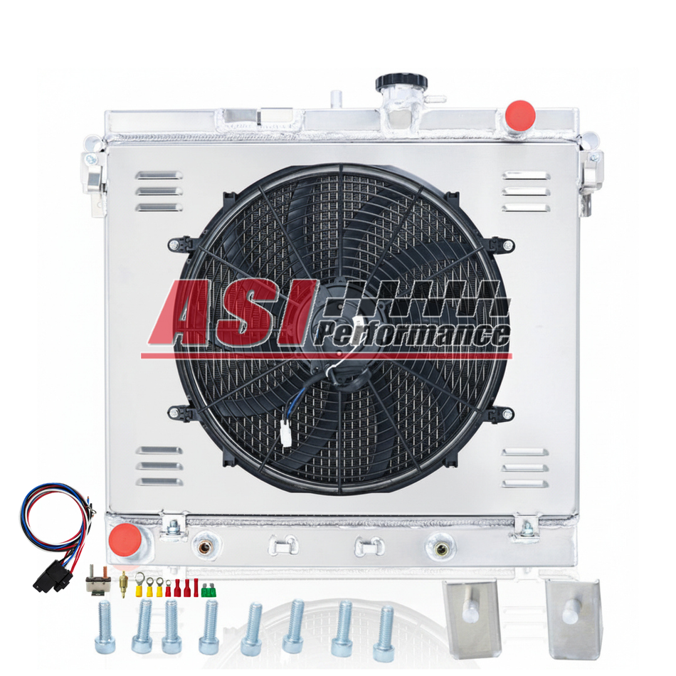 ASI Performance 3 Row Radiator Shroud Fan For 06-12 Chevy Colorado GMC Canyon Hummer H3T H3