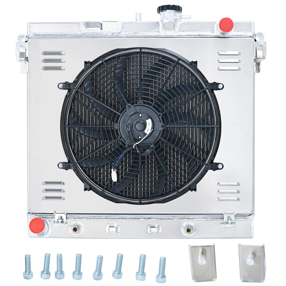 ASI Performance 3 Row Radiator Shroud Fan For 06-12 Chevy Colorado GMC Canyon Hummer H3T H3