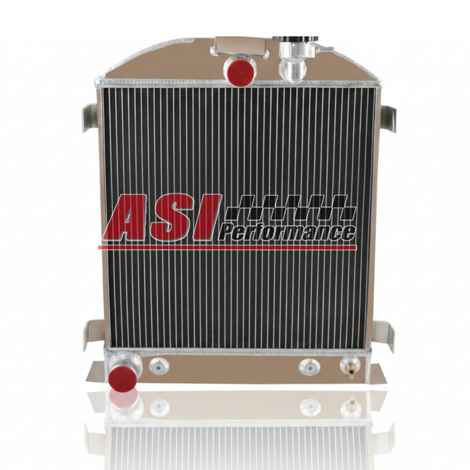 ASI Performance 3 Row Aluminum Radiator For 1932 32 Ford Hi-Boy Hot Rod Grill Shells Ford V8