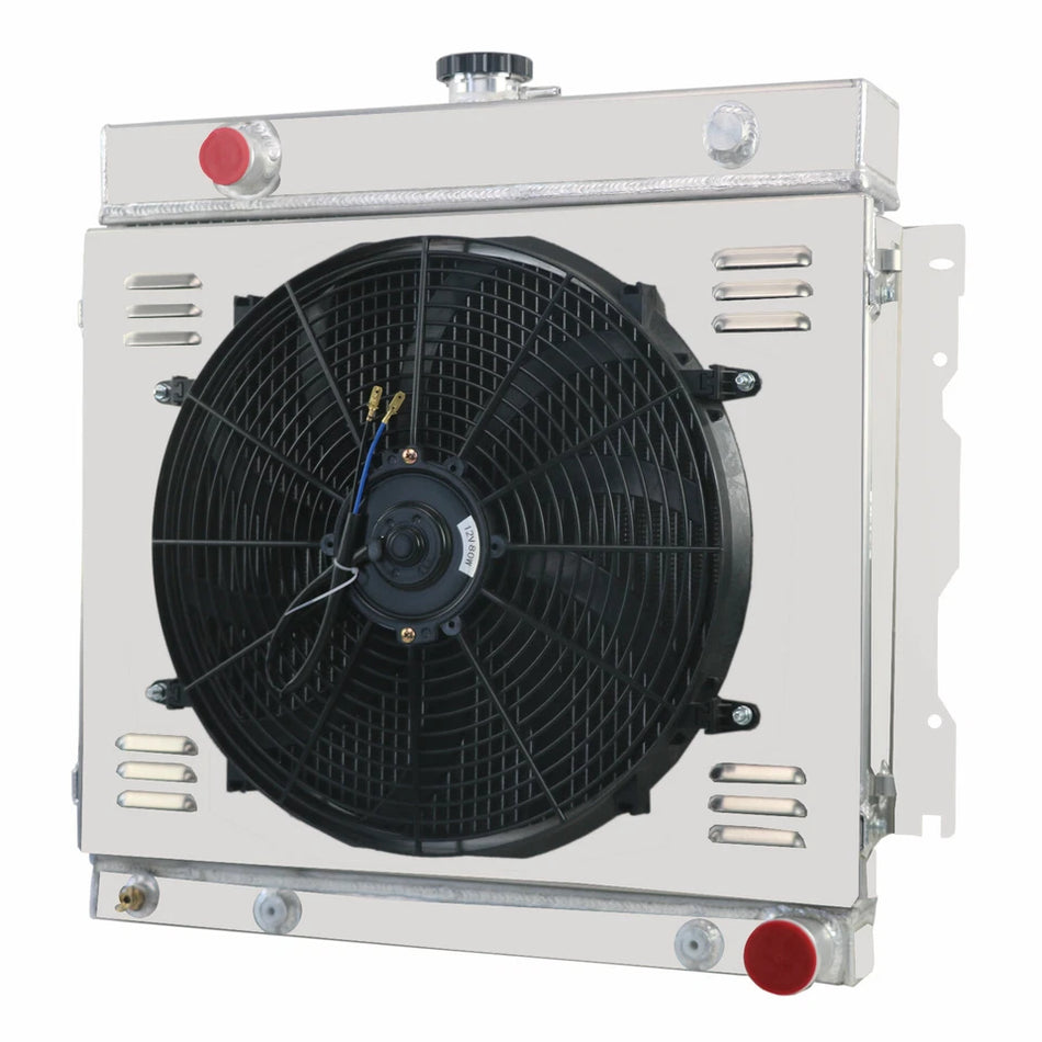 ASI Performance 4-Rows Radiator+Shroud Fan Fit 1970-79 Dodge D/W 100 150 200 250 VAN Pickup V8