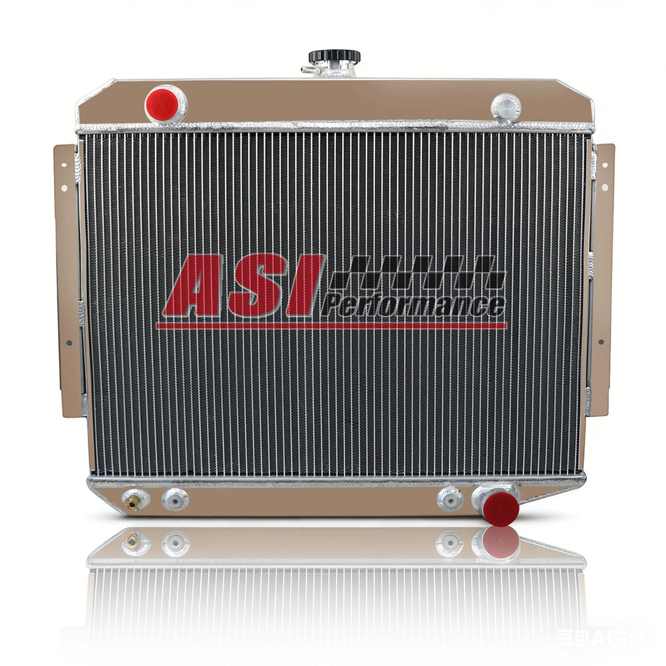 ASI Performance 4 Rows Aluminum Radiator for 1970-1979 Dodge D100 D200 D300 W100 W150 W200 5.2L 5.9L 6.6L 7.2L Truck 24 Height x 30 Width